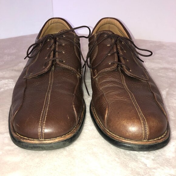 Nunn Bush Men's Leather Lace Up Brown Oxford Loafers Size 9 - Picture 2 of 16